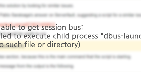 linux-failed-to-launch-child-dbus