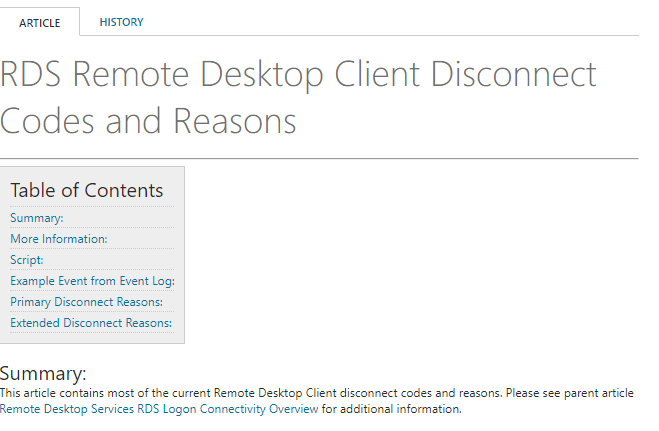 remote desktop client error code