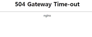 504 gateway timeout nginx