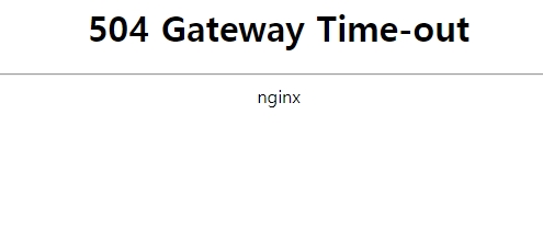 504 gateway timeout nginx